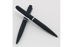 China Business Ball Pen With Logo Metal Rotating Soft Coating Soft Touch Ballpoint Pen supplier