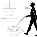 Dog Leash With Umbrella Attached Extendable For Small Dogs Adjustable