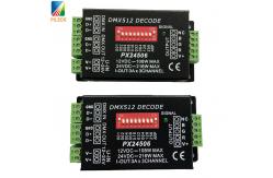 China PX24506 DMX LED Controller , Dmx 512 Decoder Rgb LED Controller 12V 24V supplier