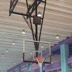 Tempered Glass Backboard Basketball Hoop Electric Folding Suspended for sale