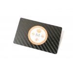 Carbon Fibre Black Card Silkscreen Printing Logo 85x54x0.5mm for sale