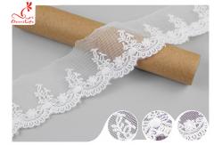 China Vietnam Floral Nylon Mesh Lace Trim With Cotton Embroidery Patterns supplier