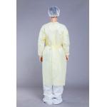 Yellow Waterproof 52g PP PE Disposable Isolation Gown for sale
