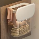 Large Capacity Slit Wall Mounted Toilet Wall Mounted Plastic Trash Can with Lid for sale