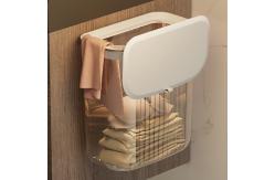 China Large Capacity Slit Wall Mounted Toilet Wall Mounted Plastic Trash Can with Lid supplier