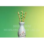 Green Natural Bamboo Paper Straws Sturdy Smooth Cutting 7.75 Inches Long for sale