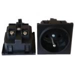 250V 16A France Plastic Electric Power Sockets Wall Receptacle Single Jack for sale