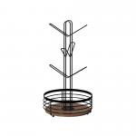 2 Tiers Standing Type Wood Element Household Multifunctional Stylish Metal Kitchen Organizer Cup Holder for sale