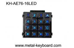 China Rugged Numeric Keypad , Metal Kiosk Keyboard with 16 Keys Backlit Dot Matrix supplier