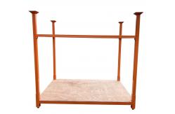 China Shade Fabric Roll Shelf Folding Stacking Cage Pallet Racks With Iron Metal Sheet supplier