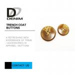 Plastic / Alloy Metal Trench Coat Buttons 12L 14L 18L 24L Decorative Winter Button for sale