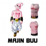 93.2% Polyester Majin Buu Custom Anime T Shirts Sublimation Printing for sale