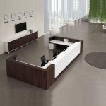 Salon Front Office Reception Desk Modern Style With Melamine Panel for sale