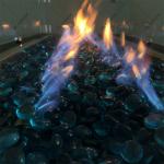 Natural Gas Propane Gas Table Top Fire Pit Garden Set