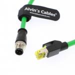 M12 4 Pin To RJ45 Industrial Ethernet Cable 4 Position D Coded Network Cord CAT5 Shielded for sale