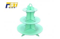 China Retail Disposable Cardboard Cake Display Three Tiers 33.2cm Stable Structure supplier