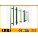 Green Powder Coated Security Metal Fencing Pale Thickness 3mm For Power Plant for sale