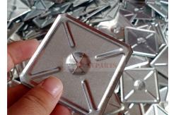 China Galvanized Steel Square Self Locking Washers 2.5 Installed Onto Insulation Pins supplier