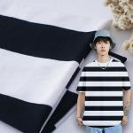 Breathable And Smooth Soft Clear Texture Striped Knit Fabric For Tracksuit for sale
