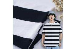 China Breathable And Smooth Soft Clear Texture Striped Knit Fabric For Tracksuit supplier