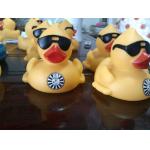 Racing Floating Yellow Duck Number Printed , Personalised Rubber Bath Ducks Weighted for sale