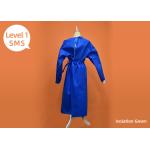 Blue Surgical Isolation Gown Full Back Non Sterile / Disposable Protective Wear for sale