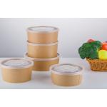 Custom Disposable Recyclable Paper Lunch Bowls With Lid For Hotel / Household for sale