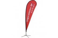 China Customized Logo 5.5m Beach Feather Flag For Trade Show supplier