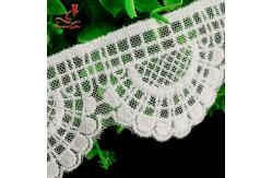 China 4.5cm Idth Stretch Trim Embroidery Lace Trim Water Soluble For Underwear supplier