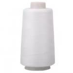 Bright White / Black Sewing Thread , Raw White Spun Polyester Sewing Thread for sale