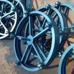 1000mm Diameter Underground Cable Tools Rotate Steel Plate Stand Upright Payout Drum Turntable for sale
