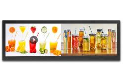 China LVDS 50W 300cd/m2 1920x360 Stretched Bar LCD Display supplier