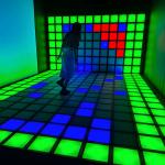 Portable LED Floor Interactive Light up Activate Game Room Panels 200 Games Programs 30x30cm for sale