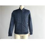 Mens Navy Color Nylon Bomber Jacket With Rib Trim High Fashion TW61805 for sale