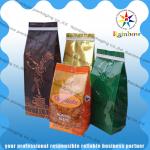 Stand Up Coffee / Tea Plastic Packaging Bag Side Gusset  Custom Printing With Valve for sale