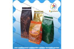 China Stand Up Coffee / Tea Plastic Packaging Bag Side Gusset  Custom Printing With Valve supplier