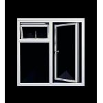 PVC Hurricane Impact Glass Windows White Double Glass Custom Awning Windows