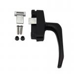 Square Pressed Door And Window Handle Custom Zinc Handle Aluminum Seat Black for sale