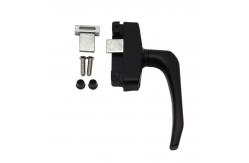 China Square Pressed Door And Window Handle Custom Zinc Handle Aluminum Seat Black supplier