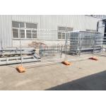 Mobile Metal 4.0mm Temporary Steel Fencing Hot Dipped Galvanized With Base for sale