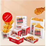 Eco-Friendly Custom Printed Hamburger Boxes Recyclable Rigid Boxes Multi-Food Fast Food Packaging Food-Grade for sale