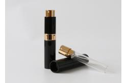 China Black Mini Perfume Atomiser Cylindrical Shape Empty Perfume Bottle supplier