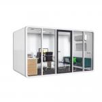 Galvanized Steel Frame Modern Container Cabin With Metal Carved Panel
