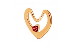 China Twisty Engraved Heart Charm supplier