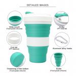 SGS Collapsible Silicone Drinking Coffee Cup 550ML With Lid