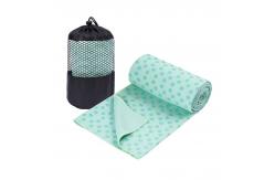 China ODM purple Non Slip Hot Microfiber Yoga Towel With Grips supplier