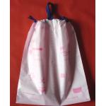 Luxury Women's Plastic Drawstring Cosmetic Bag Customized , Pink for sale