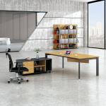 L Shaped Yellow Desktop Luxury Modern Executive Desks MFC Director Tables