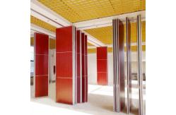 China Sliding Folding Movable Wall Partition With Ceiling Wheels Laminated supplier