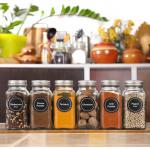 4oz 24pcs Glass Spice Seasoning Jar Set With Airtight Cap